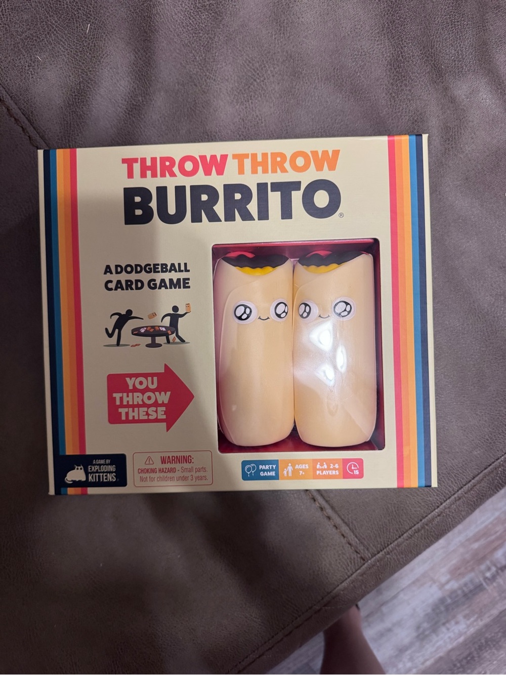 Throw Throw Burrito Dodgeball Card Game - Yellow Burrito Plush Set by